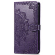 Откидной чехол для Motorola Edge 50 Pro, Mandala, фиолетовый