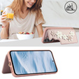 Чохол для Samsung Galaxy A55 5G, Leather Flower Card Slot, рожевий