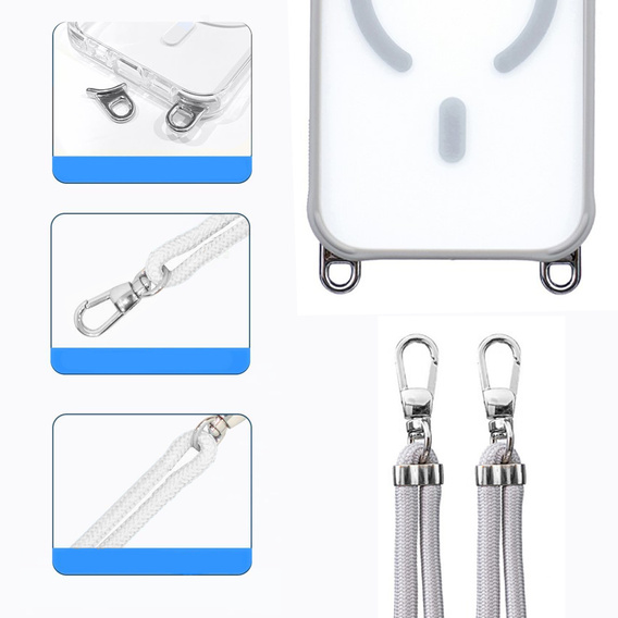 Чехол с подставкой и съемным ремешком, для MagSafe для iPhone 17 Pro Max