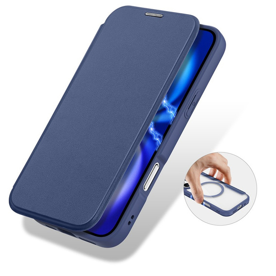 Чохол Dux Ducis для iPhone 17, Skin X Pro, з клапаном, для MagSafe, темно-синій