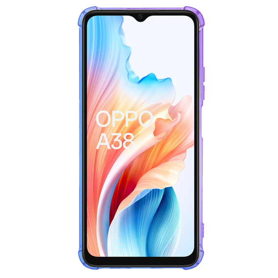 Чехол для Oppo A38 4G / Oppo A18 4G, Gradient Dropproof, Фиолетовый / синий