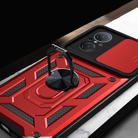 Чехол NOX Camera Slide Huawei Nova 9 SE, CamShield Slide, красный