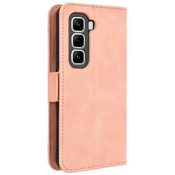 Футляр з клапаном для Infinix Hot 50 Pro 4G, Card Slot, рожевий