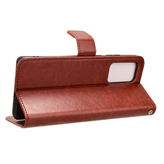 Футляр з клапаном для Motorola Edge 50 Fusion 5G, Crazy Horse Wallet, коричневий
