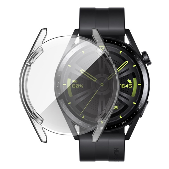 Etui z wbudowanym szkłem do Huawei Watch GT 3 42mm - Transparent White