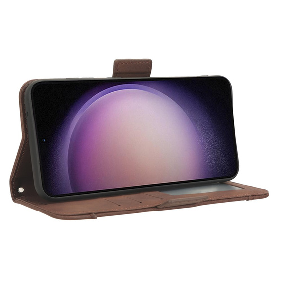 Футляр з клапаном для Samsung Galaxy S23 FE, Card Slot, коричневий