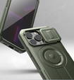 Броньований чохол для iPhone 15, Dexnor CamProtect MagSafe, зелений (Дві рамки)