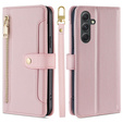Откидной чехол для Samsung Galaxy A54 5G, Wallet Zipper Pocket, розовый