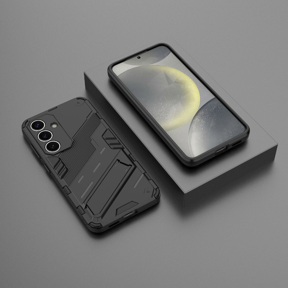 Чехол для Samsung Galaxy A56 5G, Military kickstand, чёрный