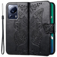 Откидной чехол для Xiaomi 13 Lite, Butterfly, чёрный