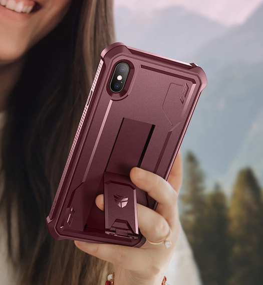 Бронированный чехол для iPhone XS Max, Dexnor Full Body, красный