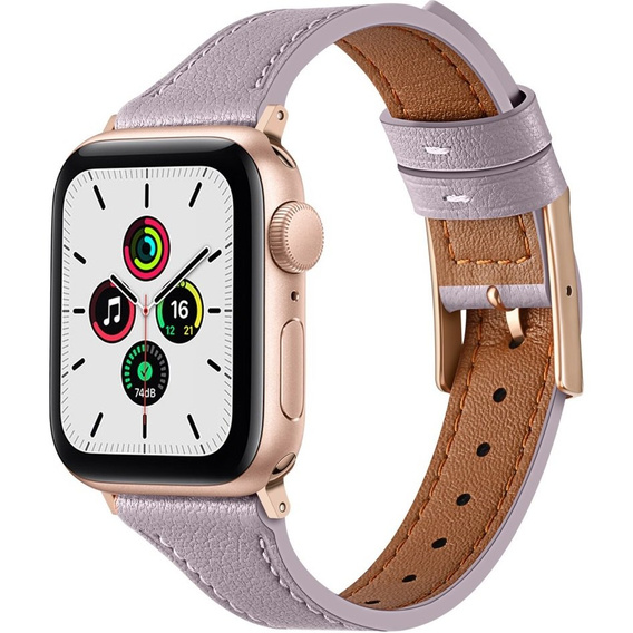 Кожаный ремешок для часов 1/2/3/4/5/6/7/8/SE 38/40/41mm, Purple