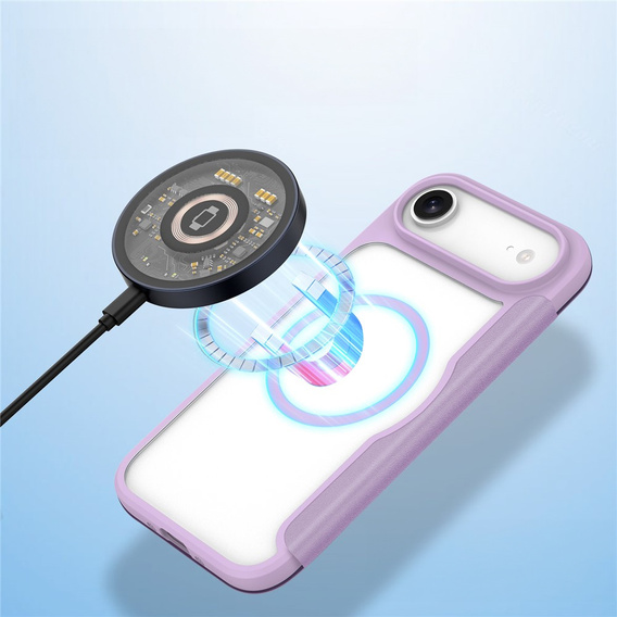 Чехол Dux Ducis для iPhone Air, Skin X Pro, с откидной крышкой, для MagSafe, фиолетовый