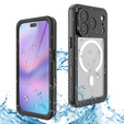 Чохол Redpepper для iPhone 17 Pro, водонепроникний, IP68, для MagSafe, прозорий з чорними боками