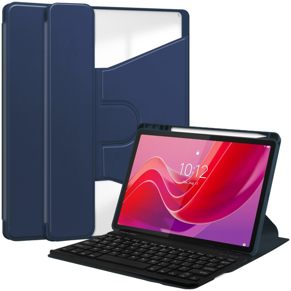 Чехол клавиатура для Lenovo Tab M11, Rotary 360° Leather, темно-синий
