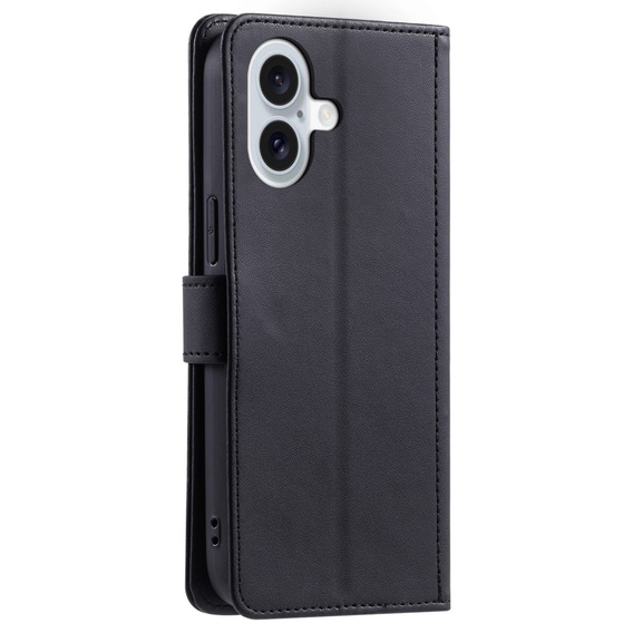 Чохол-сумка для iPhone 16, Rhombus Crossbody Leather, чорний