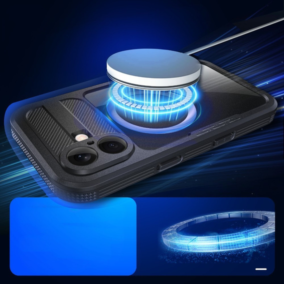 Водонепроникний чохол IP68 для iPhone 16, SHELLBOX MagSafe, чорний