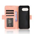 Футляр з клапаном для Google Pixel 9A, Card Slot, рожевий