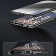 Магнитный чехол с двойным стеклом MagSafe для Samsung Galaxy S25 Ultra, чёрный