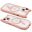 Чохол для iPhone 13 / iPhone 14, для MagSafe, Cute Cat, рожевий + захисне скло
