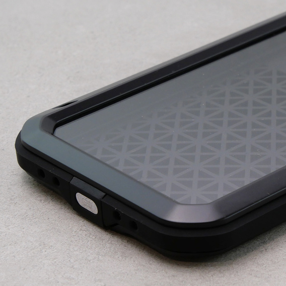 Чехол Love Mei до iPhone 12, armored with glass, чёрный