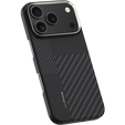 Чехол BENKS Kevlar для Samsung Galaxy S25 Ultra, для MagSafe, Carbon Fiber, чёрный