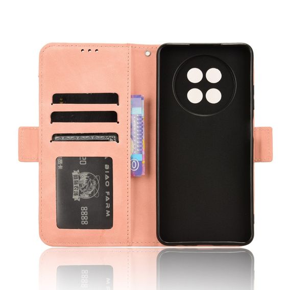 Футляр з клапаном для Realme 12, Card Slot, рожевий