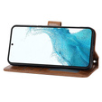 Чохол-книжка для Samsung Galaxy A54 5G, Wallet Zipper Pocket, з плечовим ременем, коричневий