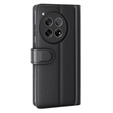 Чохол-фліп для OnePlus 12 5G, Split Leather, чорний