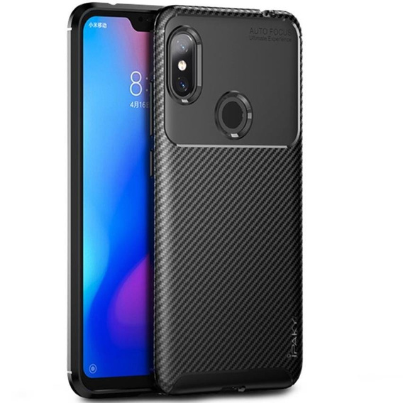 Чехол до Xiaomi Redmi Note 6 Pro, Carbon Gel, чёрный