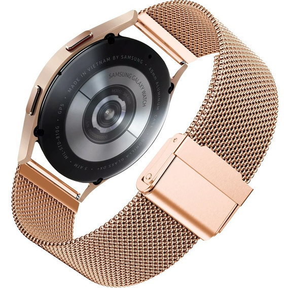 Металический браслет с чехлом для часов Samsung Galaxy Watch 4 40mm, Rose Gold