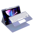 Чехол + клавиатура iPad 10.2 2021 / 2020 / 2019 / Air 10.5 2019, Leather Pen Slot TouchPad, фиолетовый