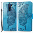 Откидной чехол для Xiaomi Redmi 9, Butterfly, синий
