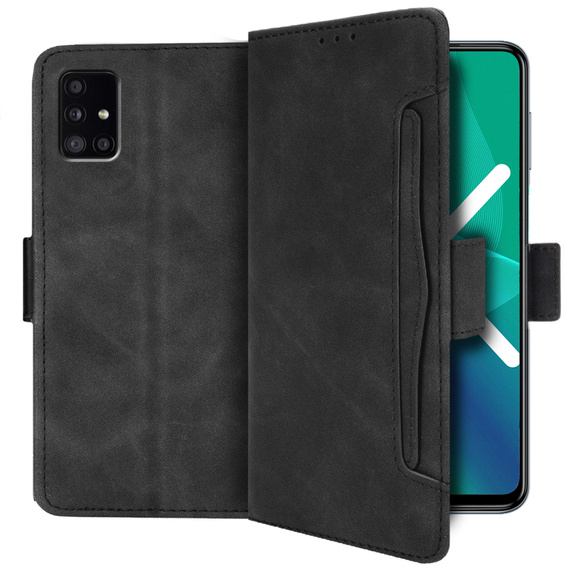 Откидной чехол для Samsung Galaxy A51 5G, Card Slot, чёрный