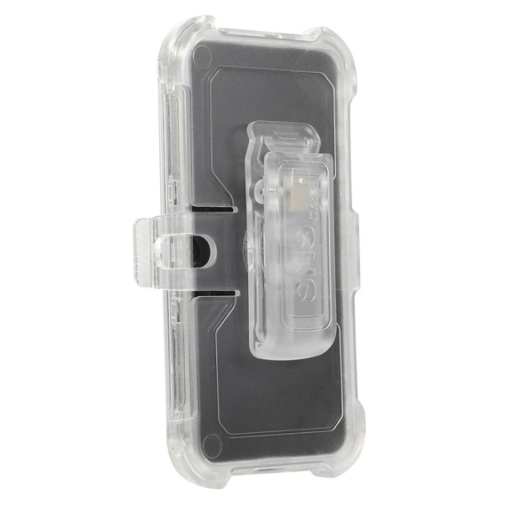 Бронечохол для Samsung Galaxy S24, Belt Clip, з кліпсою, прозорий