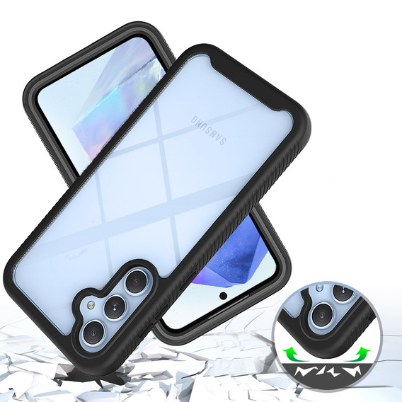 Чoхол Shockproof до Samsung Galaxy A55 5G, із захисним екраном, чорний