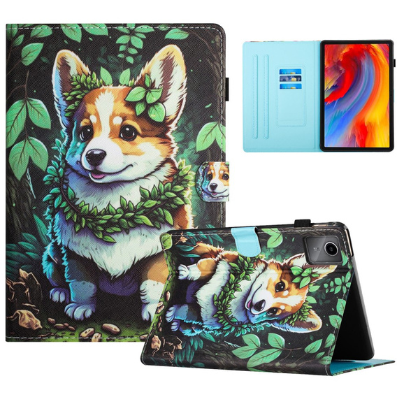 Чехол для Lenovo Tab M11, с откидной крышкой, corgi dog