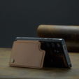 CASEME флип-кейс для Samsung Galaxy S25 Ultra, Litchi Wallet, коричневый