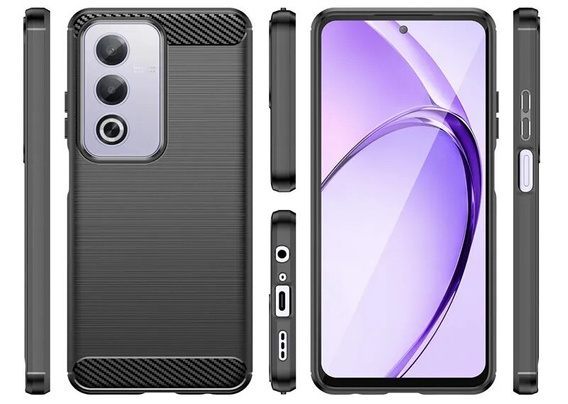 Чехол до Oppo A80, Carbon, чёрный