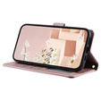 Чохол-сумка для Samsung Galaxy A55 5G, Rhombus Crossbody Leather, рожевий rose gold