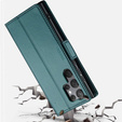 Чехол для Samsung Galaxy S24 Ultra, ERBORD Glossy Litchi, кошелек с клапаном, зелёный