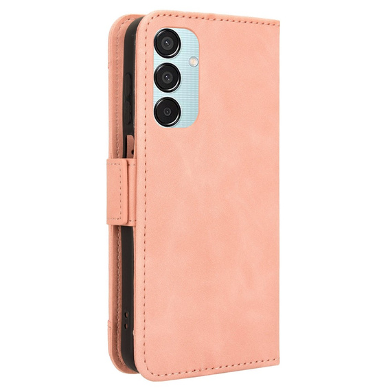Футляр з клапаном для Samsung Galaxy M15 5G, Card Slot, рожевий