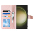 Чехол с откидной крышкой для Samsung Galaxy S23 Ultra, бумажник, для MagSafe, розовый rose gold