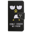 Чохол-книжка для Xiaomi Redmi 13C / Poco C65, Wallet, Don't Touch My Phone, чорний