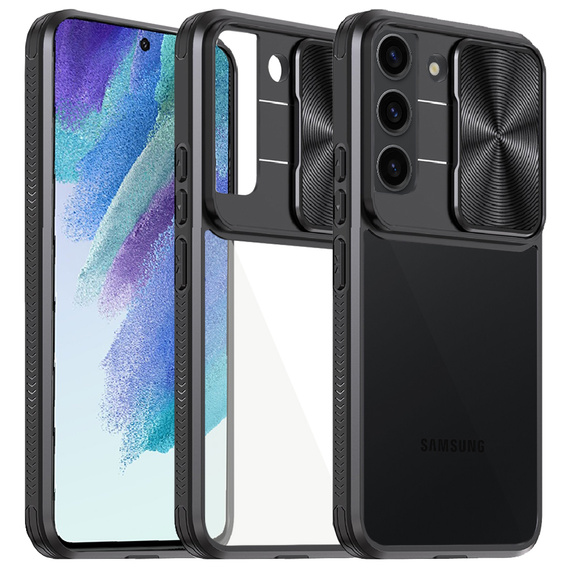 Чехол до Samsung Galaxy S21 FE, Slide Camera, чёрный