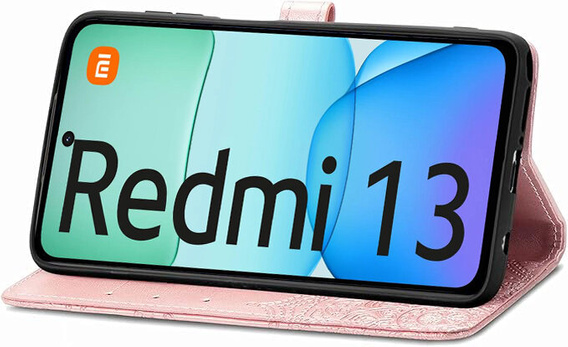 Откидной чехол для Xiaomi Redmi 13, Mandala, розовый