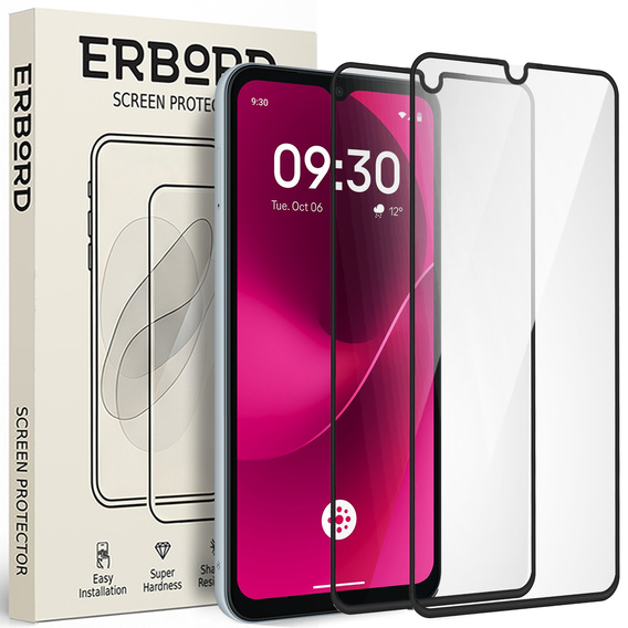 2x ERBORD 3D закаленное стекло для T Phone 3 5G