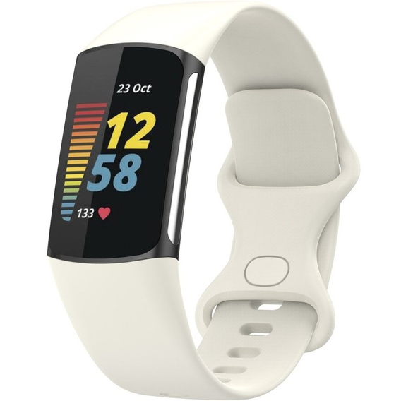 Резиновый браслет Softband для  Fitbit Charge 5 - Beige
