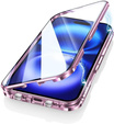 Магнітний чохол Dual Glass MagSafe для iPhone 16, рожевий rose gold