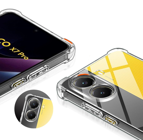 Чехол до Xiaomi Poco X7 Pro 5G, Dropproof, прозрачный